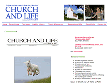 Tablet Screenshot of churchandlife.org